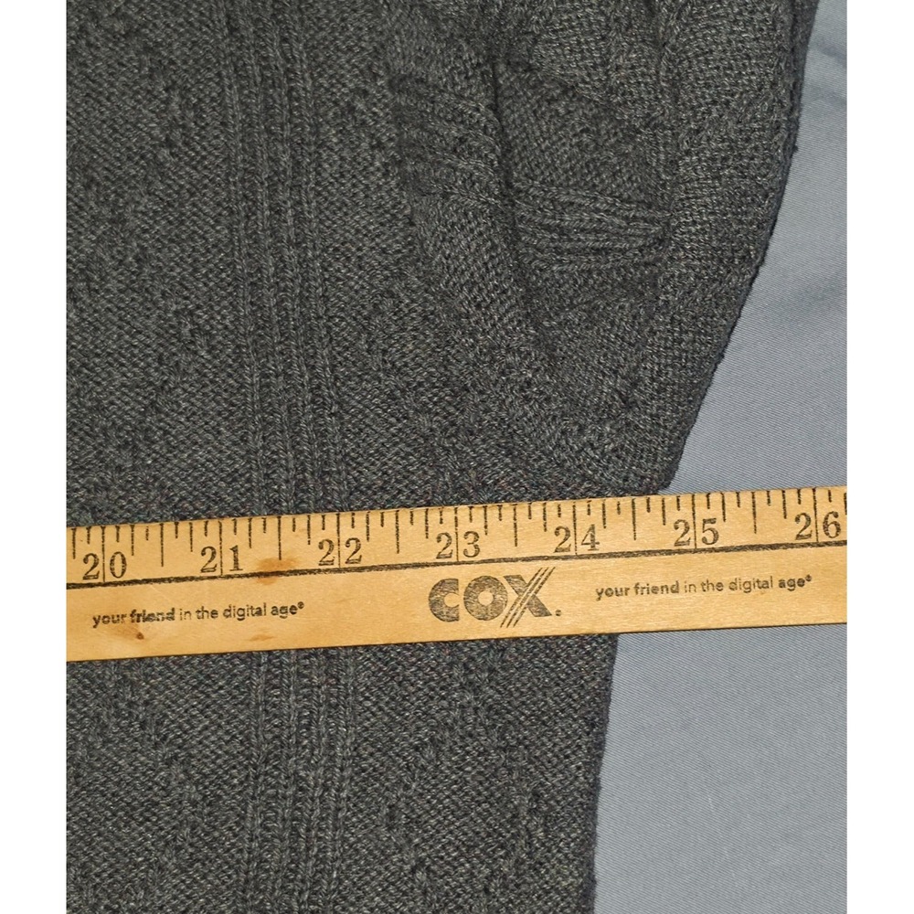 OSCAR DE LA RENTA Cotton Knit Cardigan Button Up Gray Sweater Men's XL - Picture 4 of 6